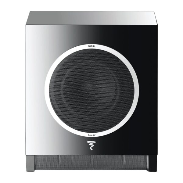 Subwoofer piatto Focal Sub Air nero lucido visto di fronte