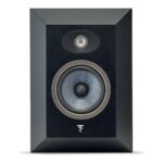 Focal Theva Surround diffusore da parete nero senza griglia, vista frontale con tweeter TNF e cono Slatefiber da 16,5 cm