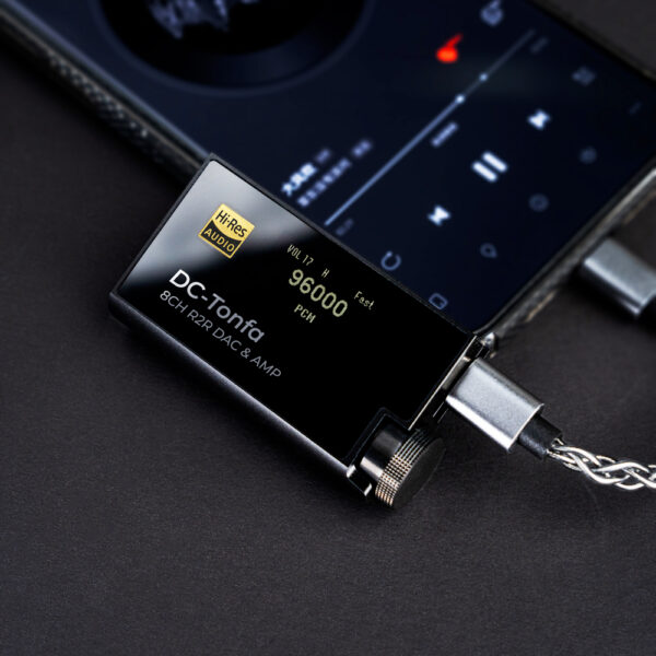 iBasso DC-Tonfa vista frontale con display OLED - DSD512