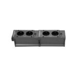 Due moduli Powergrip PowerRail uniti in fila, per un totale di quattro prese
