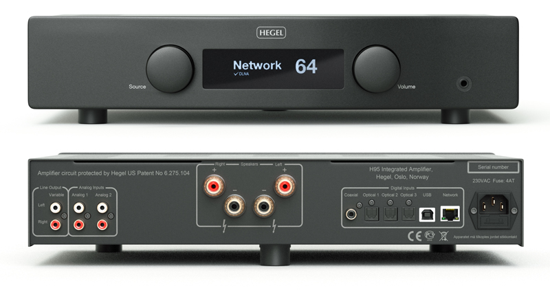 Hegel H95 amplificatore fronte retro