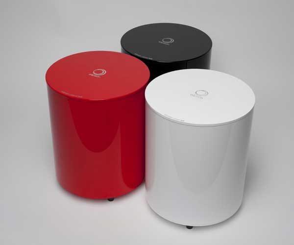 Elipson Planet Sub Subwoofer Amplificato 200W, Nero Lucido, Design Sferico
