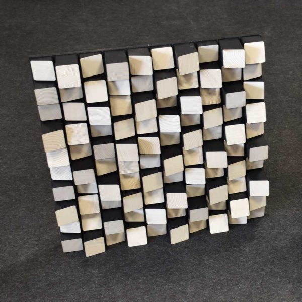 pannello acustico skyline legno nero